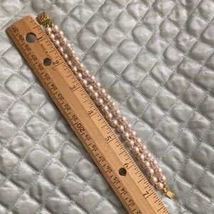 Vintage double strand pearl bracelet fits a 7 1/4 inch wrist